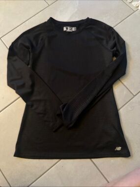 New Balance Black Long-Sleeve Performance Tee